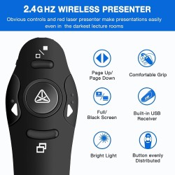 2.4GHz USB Wireless Powerpoint PP Clicker Presenter Pointer Presenter Pen Remote