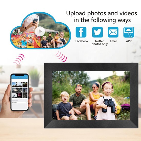 Frameo 10.1 Inch WiFi Digital Picture Frame with 32GB Storage, HD IPS Touch Screen, Auto-Rotate, Wall Mountable Frameo 10.1 Inch WiFi Digital Picture Frame with 32GB Storage, HD IPS Touch Screen, Auto-Rotate, Wall Mountable